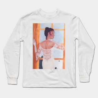 Lady in White Long Sleeve T-Shirt